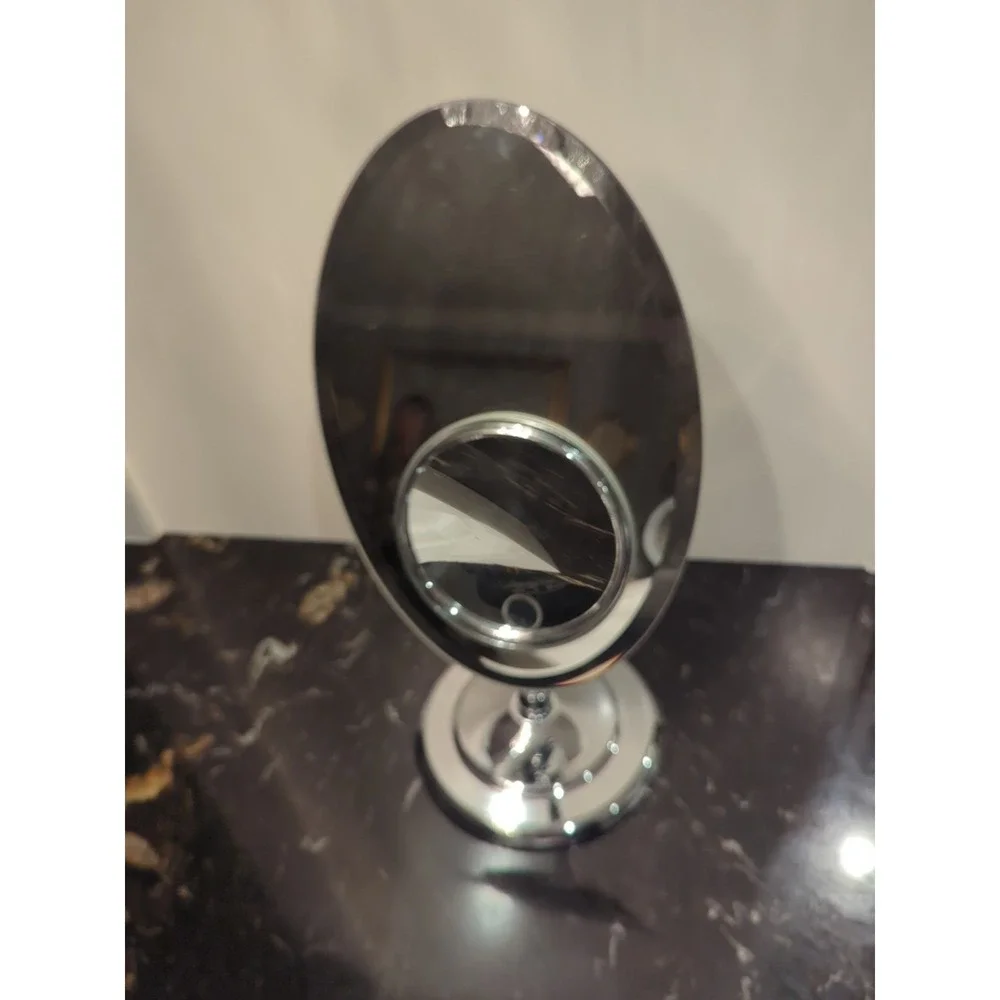 Zadro Tri-Optics 3 In 1 Pedastal Vanity Make-Up Mirror Chrome